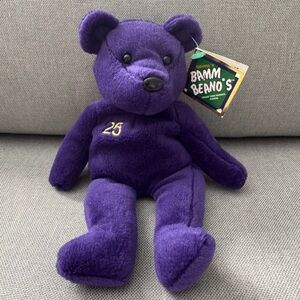MLB Mark McGwire #25 Purple Plush Beanie Bear